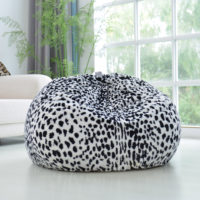 Fauteuil pouf en similicuir, ottoman 100x120cm, chaise longue de sol surdimensionnée en peluche, housse amovible et lavable, OEM ODM personnalisé