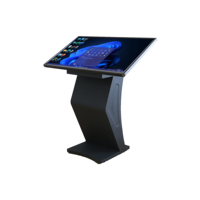 Pantalla LCD Táctil Capacitiva de 55 Pulgadas, Reproductor de Señalización Digital, Kiosco de Información Inteligente con Soporte de Pie, CMS para Centros Comerciales