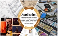 Porte-brochures A4 mural, étagère d'information suspendue, empilable, en plastique transparent Rbd HAX