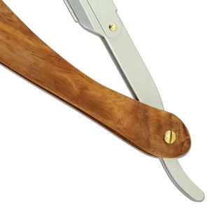Rasoir de Barbier Professionnel à Double Lame en Acier Inoxydable avec Manche Bleu, Logo Personnalisé, Rasoir Jetable, Fournisseur OEM en Gros - Product Image 4
