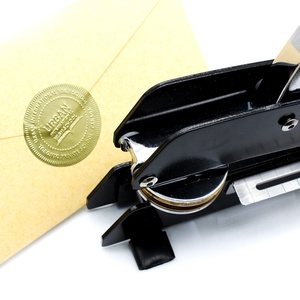 Chinese Factory Custom logo <strong>Stamps</strong> A4 Certificate Office <strong>Metal</strong> Embossing Seal <strong>Stamp</strong> - Product Image 2