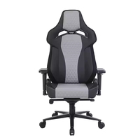 Chaise de jeu ergonomique réglable de haute qualité en cuir PU avec base en fer et fonction pivotante pour adultes, design moderne JR RACING