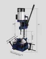 Machine à mortaiser semi-automatique pour bois, perçage de trous carrés, rainurage de tenons, diamètre de perçage 76 mm, pour bâtiments anciens