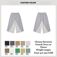 Shorts Homme OEM Effet Vieilli Imprimé Logo Personnalisé 100% Coton Color Block Grande Taille Baggy Streetwear Délavé à l'Acide