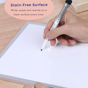 Fournitures de bureau, tableaux blancs magnétiques double face multi-usages de petite taille 12*16 pouces pour la salle de classe, les enfants, avec cadre en aluminium - Product Image 4
