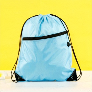 Mochila con Cordón Ajustable de Poliéster Impermeable con Logotipo Personalizado, Bolsillo con Cremallera, Mochila Deportiva para Estudiantes - Product Image 4
