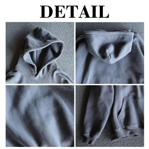 เสื้อฮู้ดดี้โอเวอร์ไซส์ผ้าเทอร์รี่ 100% คอตตอน ล้างสีแบบวินเทจ สไตล์สตรีทแวร์ ปักลายตัวอักษร สำหรับผู้ชาย ขายส่ง - Product Image 3