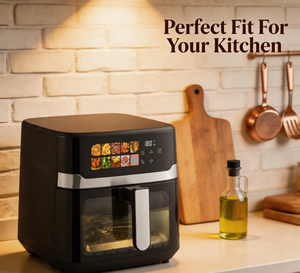<span class=keywords><strong>Friteuse</strong></span> à air numérique grande capacité 8L 1800W, cuisson saine <span class=keywords><strong>sans</strong></span> <span class=keywords><strong>huile</strong></span> avec écran tactile LED et fenêtre visible, finition noir mat - Product Image 4