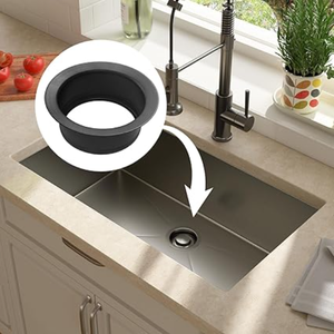 ฝาปิดท่อระบายน้ำอ่างล้างจานสีดำ สำหรับเครื่องกำจัดขยะ ใช้ได้กับท่อระบายน้ำมาตรฐานขนาด 3-1/2 นิ้ว อุปกรณ์เสริมสำหรับเปลี่ยน - Product Image 1