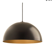 Lampe pendante décorative de bar de restaurant moderne en forme de dôme en métal en noir et blanc pour une utilisation au supermarché