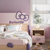 Lit simple en bois massif pour enfants, bois ciré blanc, mobilier original, style princesse simple, lit combiné pour fille