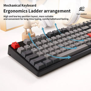 HengYu Cherry Axis 108-Key Triple-Mode Silent Mechanical Keyboard <b>USB</b> Type-<b>C</b> Full Size New - Product Image 5