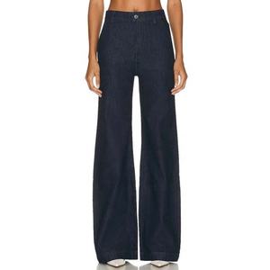 Jeans de Diseño Nuevo y Alta Calidad, Casuales, Sexys, de Cintura Baja para Mujer, Lavado Ácido, Desgastados, Sencillos, Estilo OOTD, Acampanados - Product Image 1