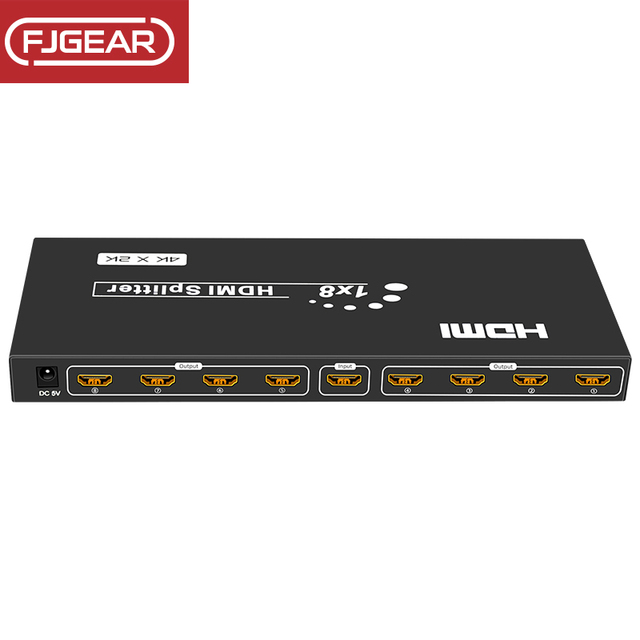 FJ-SM4K108 Fjgear 8 Port hdmi Splitter 1 in 8 Out 8 Screen Display 4k*2k 1 Host Shows Eight Identical Screens