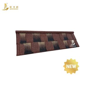 Tejas Metálicas con Recubrimiento de Piedra de Doble Color, Diseño Moderno, Precio de Fábrica de Materiales de Construcción, Acero Galvanizado Impermeable para Hoteles - Product Image 5