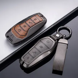 Leather Car Key Case Cover for BYD Qin EV Atto3 S6 Dolphin Song Plus Keyless Holder Protector Accessories Remote Zinc Alloy