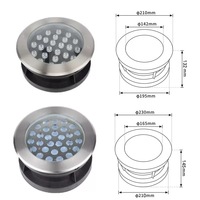 Lampe encastrée au sol pour extérieur, étanche IP67, RGB, 12V DC24V, acier inoxydable 304, éclairage LED enterré