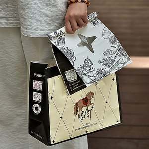 Boîtes à gâteaux et sacs à pain en papier kraft recyclable avec logo personnalisé imprimé, pour pâtisserie, biscuits, gâteaux, pizzas - Product Image 4