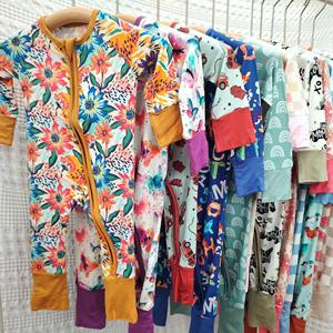 Baby Designer Kleidung Bambus Baby Onesies, Bambus PJs Bequem bedruckte gestrickte Baby Overalls Langarm Kinder Stram pler - Product Image 1