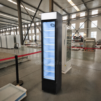 Réfrigérateur commercial pour boissons, porte vitrée simple, refroidissement par air, serrure de porte, écoénergétique, 105L, pour glacier