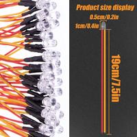 25 pièces de diodes LED 12V pré-câblées, clignotement rapide/lent, RGB 5mm, pour projets DIY, blanc, rouge, vert, bleu, orange, jaune, conformes à la norme ROHS3