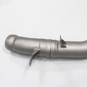 Prix de gros : Downpipe d'échappement droit pour Benz S63AMG W222 M177 C218 2017+ 4.0T avec résonateur et surface sablée - Product Image 4