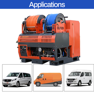 <span class=keywords><strong>Machine</strong></span> de nettoyage des égouts à moteur essence AMJET 2900psi 65lpm avec 6 buses, nettoyeur haute pression pour égouts - Product Image 5