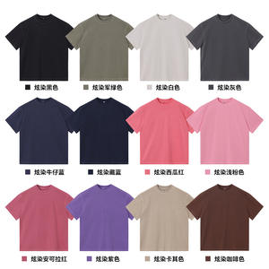 Nueva Camiseta Distressed de 250G para Hombre, Estilo Retro Americano, de Algodón Puro de Alto Gramaje, Ajuste Holgado, Diseño Liso - Product Image 3