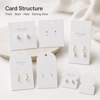 Cartes porte-bijoux personnalisées multi-formes, cartes en papier pressé pour fournitures d'entreprise de bijoux faits main