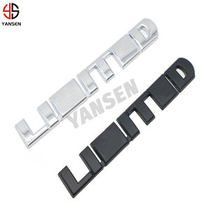 Autocollant de coffre de voiture 3D en métal chromé, lettre limitée emblème Logo étiquette <span class=keywords><strong>Alphabet</strong></span> pour Toyota Highlander - Product Image 3