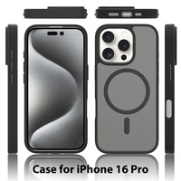 Coque de téléphone transparente HMJ 2026 en TPU PC avec support magnétique sans fil pour iPhone 17 16 15 Air Plus Pro Max