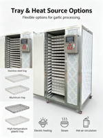 Machine de séchage de l'ail à circulation d'air chaud, four de séchage en acier inoxydable, déshydrateur multi-plaques pour le traitement des gousses d'ail
