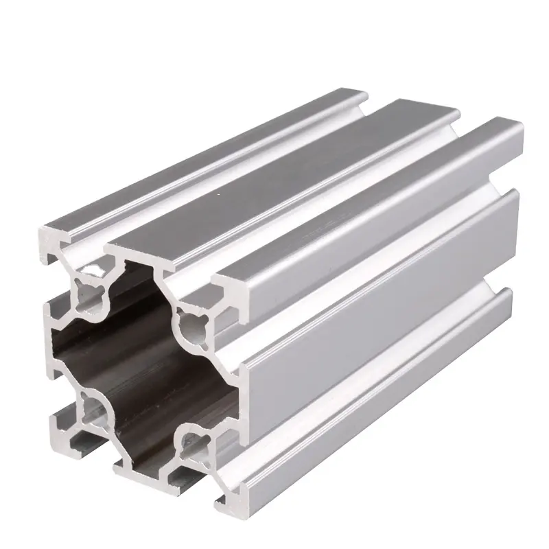 Langle Profilé en aluminium argenté de forme lourde extrudé industriel personnalisé 4040 6063 t5 pour la fabrication industrielle