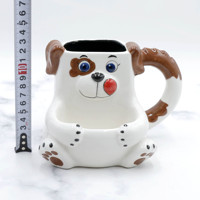 Porte-cookies peint à la main en céramique, nouvelle collection, dessin animé, chien, tasses à café en dolonite, pochette pour biscuits