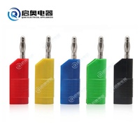 Fiche banane de sécurité 4mm nickelée 4mm Connecteurs empilables pour multimètre entièrement isolés 5 couleurs