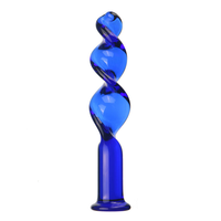 Jouet sexuel pour femmes Ninghao Crystal Glass Pleasure Blue Glass Anal Plug, jouet sexuel pour adultes, stimulation du point G, masturbation