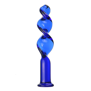 ของเล่นทางเพศสำหรับผู้หญิง จุกแก้วสีฟ้า Ninghao Crystal Glass Pleasure Blue Glass Anal Plug กระตุ้นจุดจี ช่วยในการสำเร็จความใคร่ด้วยตนเอง - Product Image 5