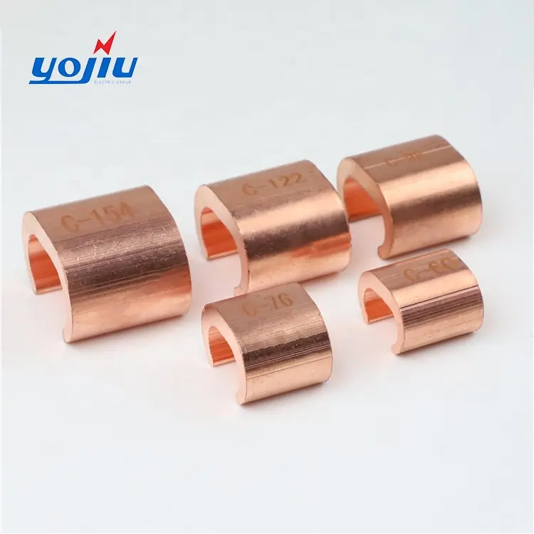 Brass Copper Tape Clamp Earth Clamp Connector Grounding Tape Clamp for copper rod lighting protection