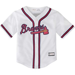 Maillot de baseball blanc de l'équipe des Braves d'Atlanta Ronald Acuna Jr. pour tout-petits (2-4 ans) – Anti-humidité - Product Image 2
