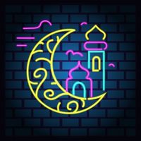 Enseigne au néon en gros Logo Led personnalisé Lumière Ramadan Enseigne au néon Fait sans quantité minimale de commande Dropshipping Ouvert Islamique Eid Moon Mubarak Enseigne au néon LED