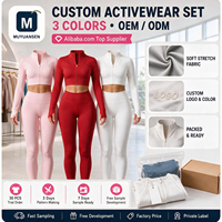 Ensemble de vêtements de sport extensibles pour femmes, veste à col montant zippée, leggings taille haute, tenue de yoga en deux pièces