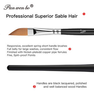 Ensemble de 7 pinceaux professionnels en poils de Kolinsky pour aquarelle, modèles Rigger, à pointe fine, ronds, longs et plats, pour la peinture - Product Image 4