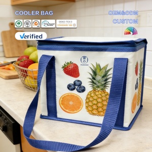 Huahao Hochleistungs-Isolierte Kühltasche Großhandel Premium Vlies-Isolierte Kühltasche mit Reißverschluss für Obst - Product Image 1