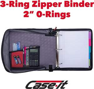 Case-it Popular Fashion Large Size Tennis Waterproof Travel Grey Bag Tote Polyester Men <b>Briefcase</b> Zip Tab Zipper Binder - Product Image 6