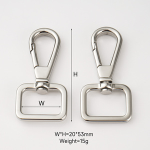 Toptan çok fonksiyonlu paslanmaz çelik 8mm <span class=keywords><strong>Metal</strong></span> yaylı kanca toka 12mm çanta askısı döner çanta için basmalı klips <span class=keywords><strong>Metal</strong></span> baskı kanca - Product Image 3