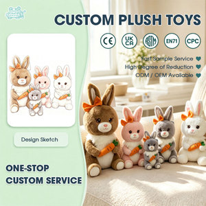 Peluche Lapin Personnalisée, Jouet Doux en Peluche, Animal en Peluche à Câliner, OEM ODM, Mascotte Personnalisée, Vente en Gros Directe Usine, Offre Pro - Product Image 1