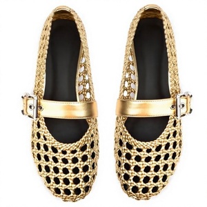 Women's Summer Fashion Trend PU Flats Slip-On Buckle Versatile Casual <b>Beach</b> <b>Shoes</b> - Product Image 2