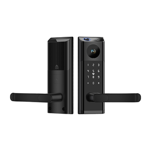 Cerradura Inteligente Tuya con Diseño de Ojo de Gato, Cerradura de Huella Dactilar para Puerta de Madera, Cerradura Inteligente de Lengüeta Única con Timbre para Puerta de Madera - Product Image 1