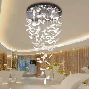 Lighting Drop <b>Ceiling</b> <b>LED</b> Stained Deco Hanging Large Art Chandeliers Lamp Modern <b>Crystal</b> Glass Pendant <b>Light</b> Fixtures - Product Image 5