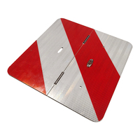 Panneau de signalisation de stationnement nocturne réfléchissant pliable pour véhicules lourds et longs, plaques de marquage arrière blanches/rouges, signalisation de sécurité en aluminium